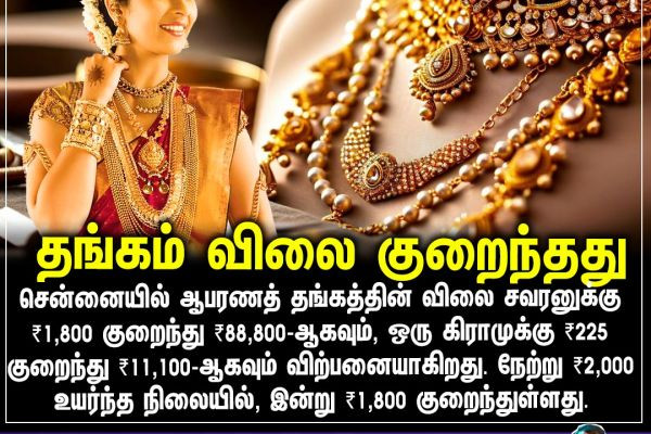 தங்கம் விலை குறைந்தது