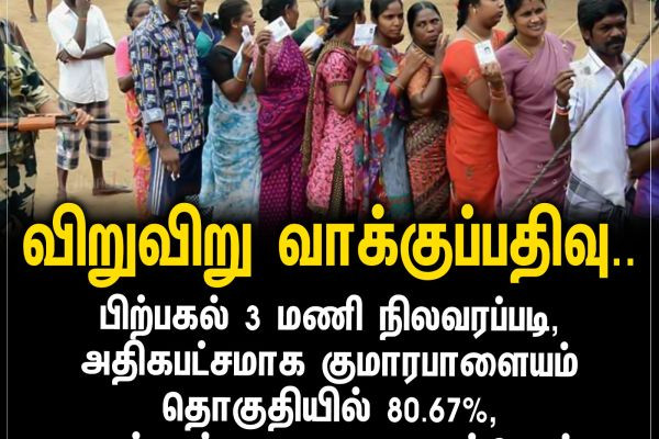 விறுவிறு வாக்குப்பதிவு..