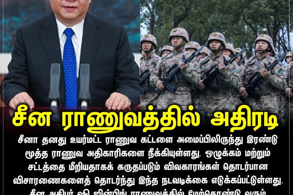 சீன ராணுவத்தில் அதிரடி